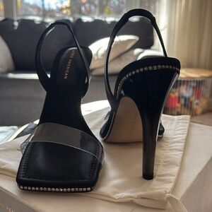 Good American Crystal Crush Lucite Heels